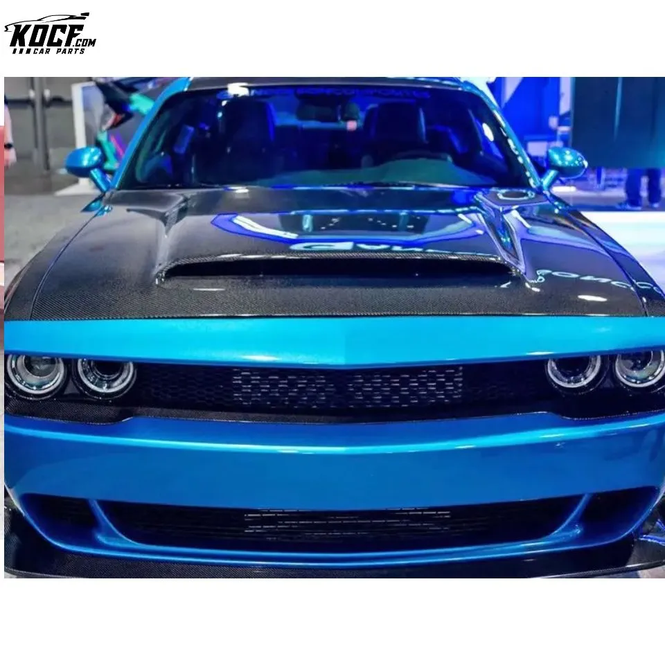 2008-2020 Demon style Carbon Fiber Front Bumper Hood For Dodge Challenger Hellcat