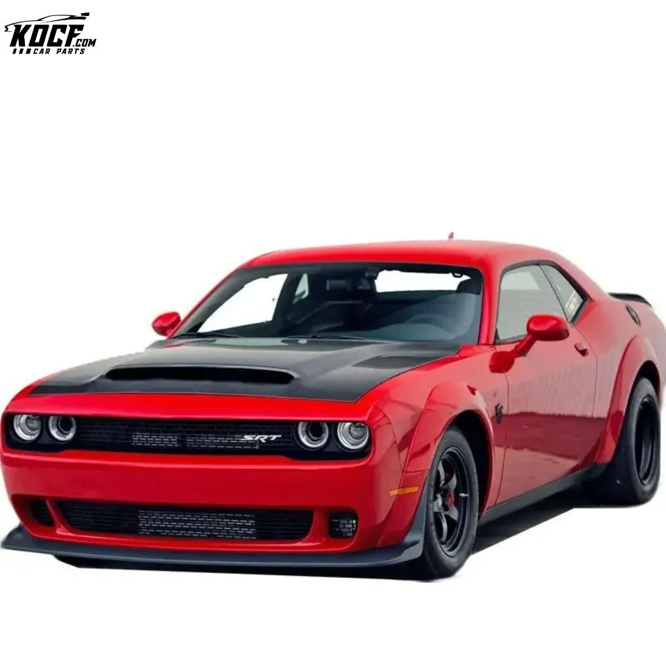 2008-2020 Demon style Carbon Fiber Front Bumper Hood For Dodge Challenger Hellcat