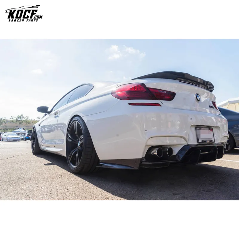 2012-2016 PS-MD style Carbon Fiber Rear Bumper Lip Diffuser Lip For BMW F06 F12 F13 M6 Coupe Sedan