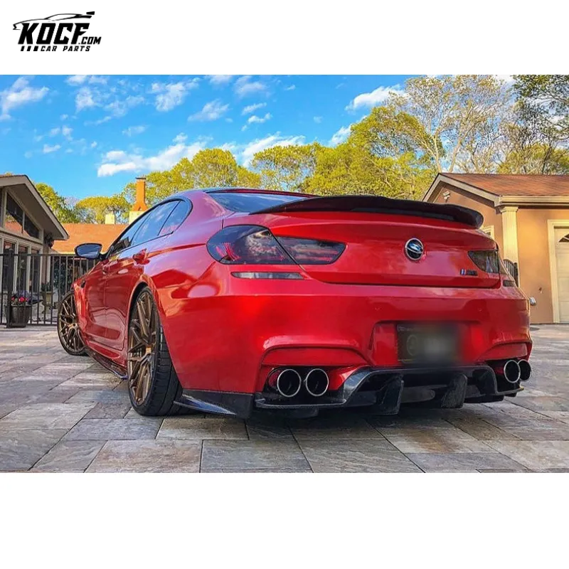 2012-2016 PS-MD style Carbon Fiber Rear Bumper Lip Diffuser Lip For BMW F06 F12 F13 M6 Coupe Sedan