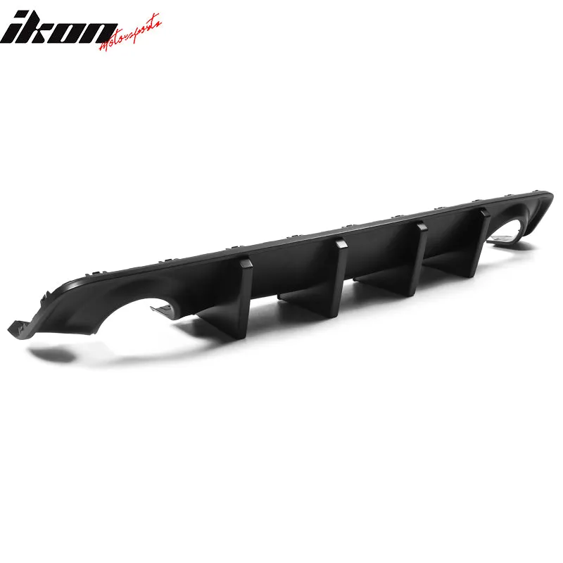 2015-2023 Dodge Charger IKON Matte Black Rear Bumper Cover Diffuer PP