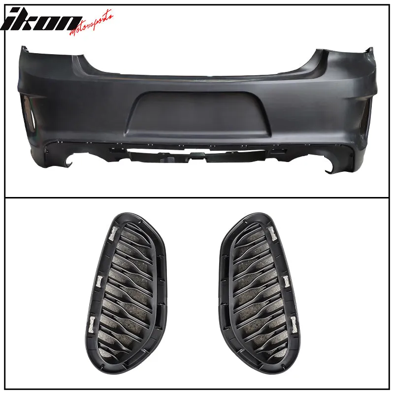 2015-2023 Dodge Charger IKON Matte Black Rear Bumper Cover Diffuer PP