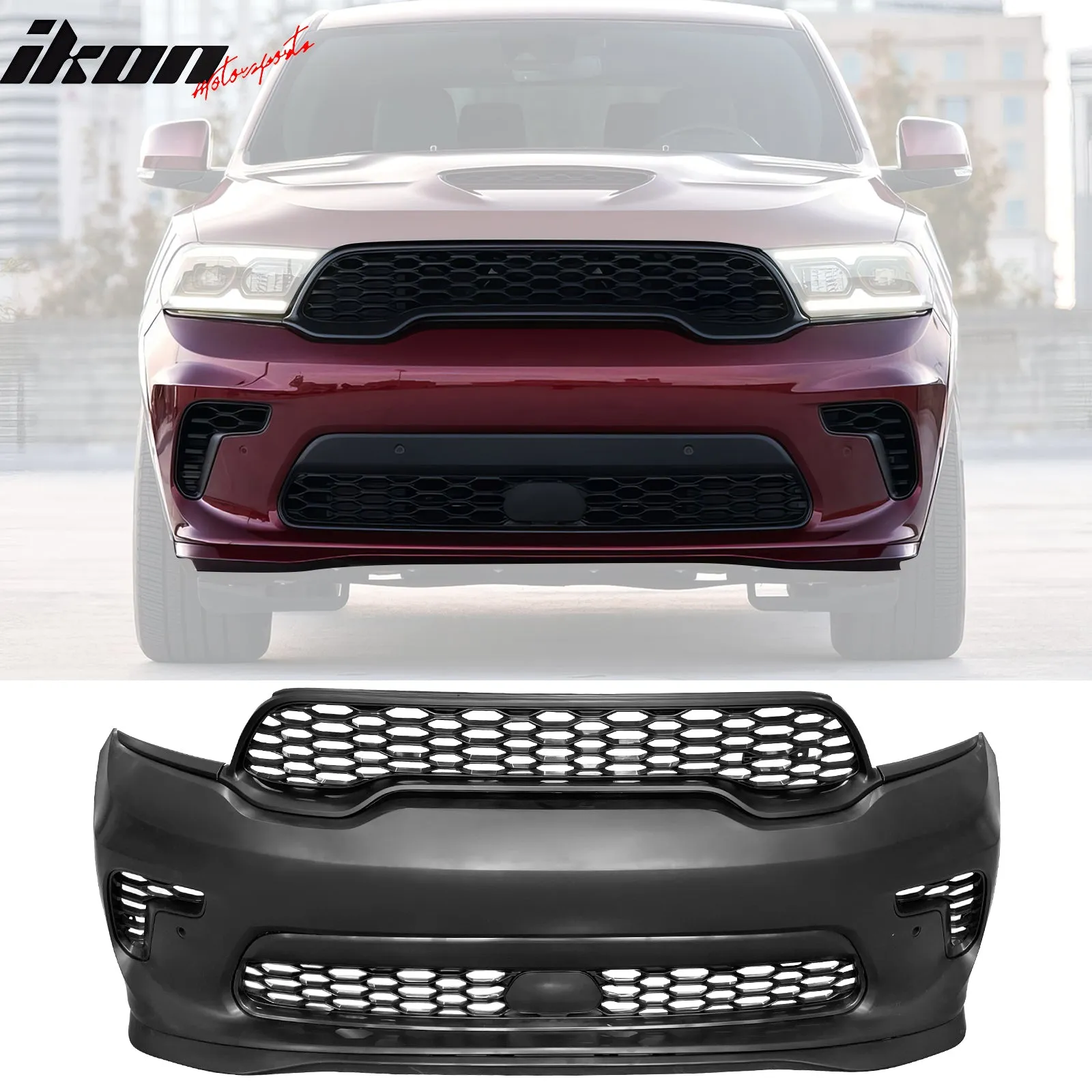 21-24 Dodge Durango Front Rear Bumper Cover Hellcat Style V1 Diffuser