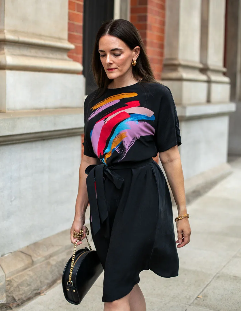 Annie Dress Electric Heart in Silk