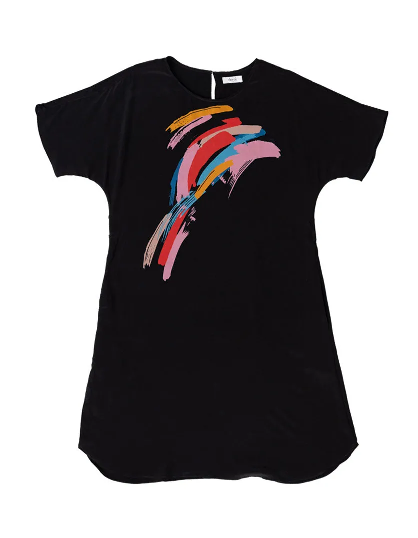 Annie Dress Electric Heart in Silk
