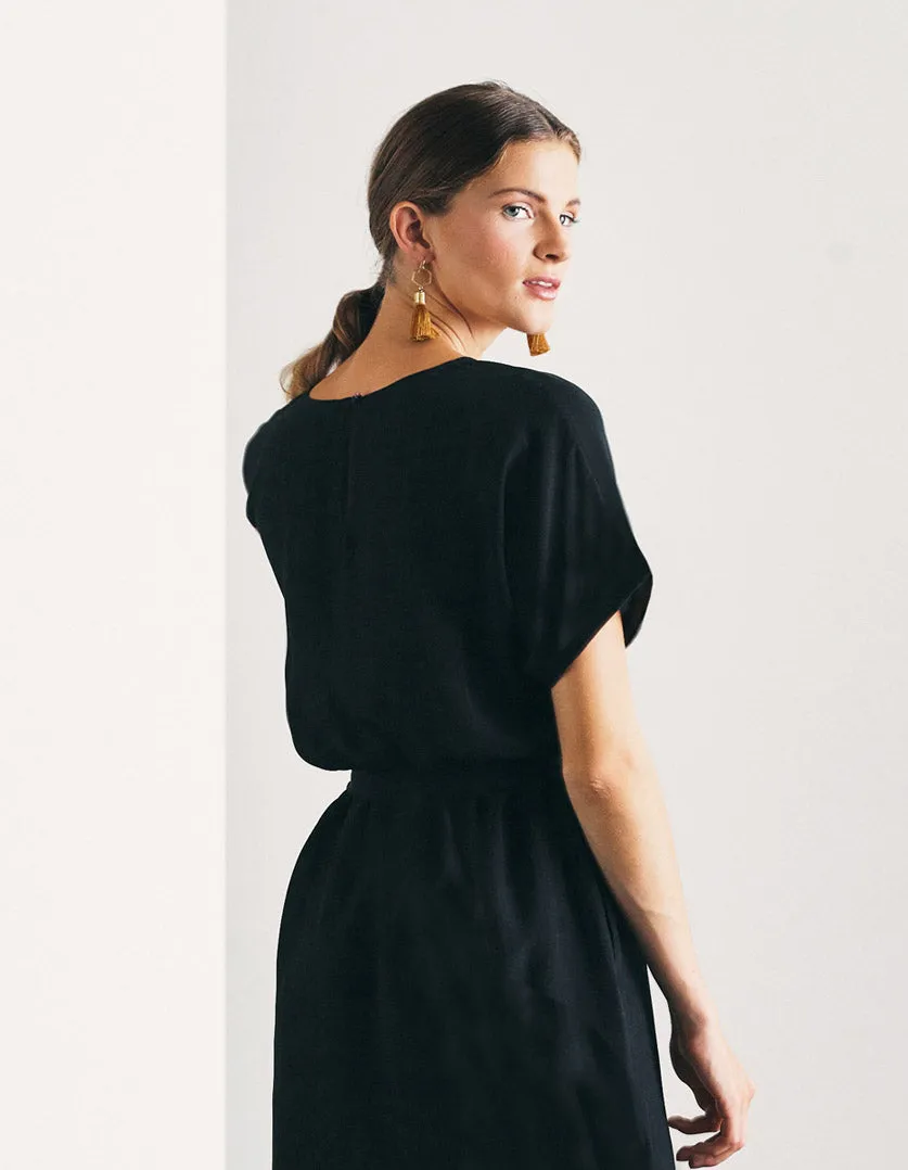 Annie Dress Electric Heart in Silk