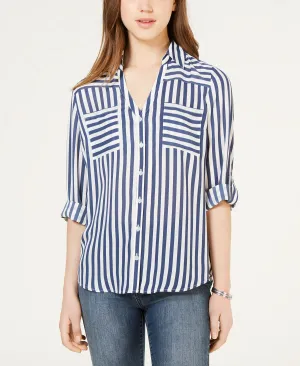 BCX Junior Striped Button Down Shirt, Multi