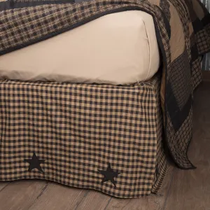 Black Check Star Bed Skirt