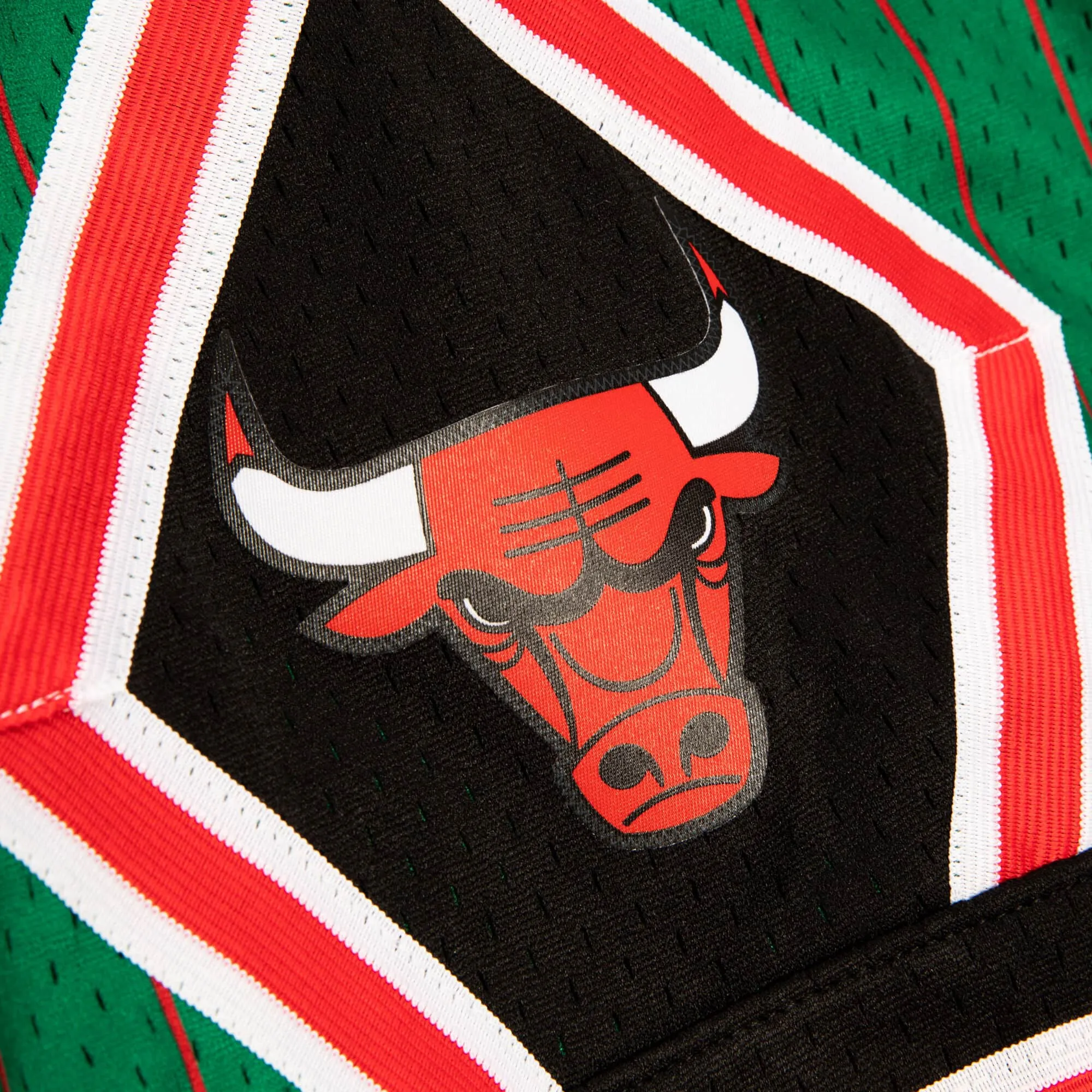 Chicago Bulls Green Striped Shorts