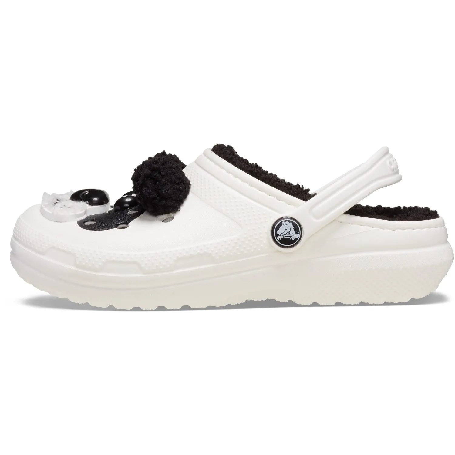 Crocs Chalk/Black Classic Lined IAM Panda Bear ClAnd T