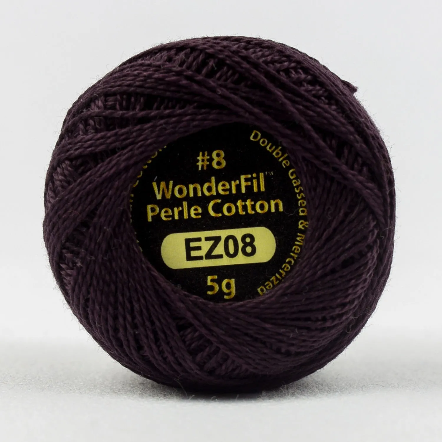 Eleganza #8 Perle Cotton by WonderFil | EL5G-8 Black Lotus | 5 grams