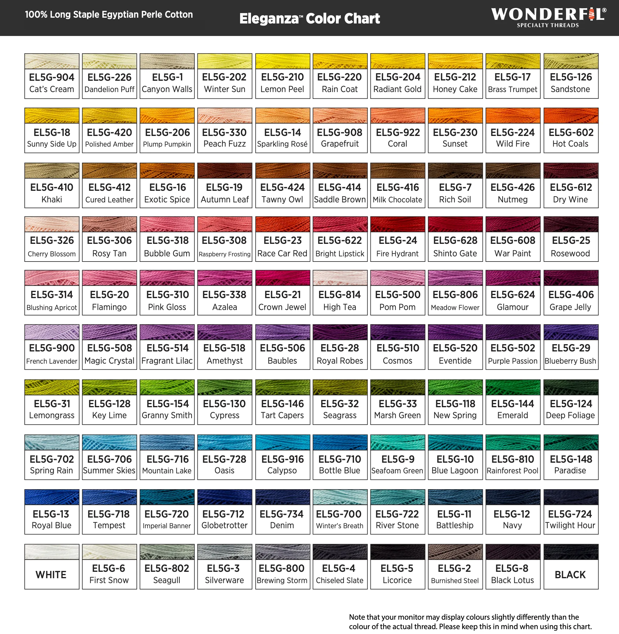 Eleganza #8 Perle Cotton by WonderFil | EL5G-8 Black Lotus | 5 grams