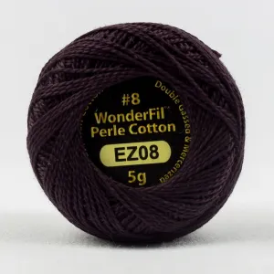 Eleganza #8 Perle Cotton by WonderFil | EL5G-8 Black Lotus | 5 grams