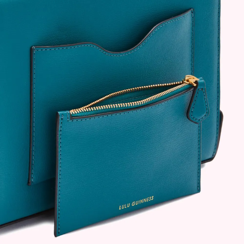 EMERALD LARGE LEATHER QUEENIE HANDBAG