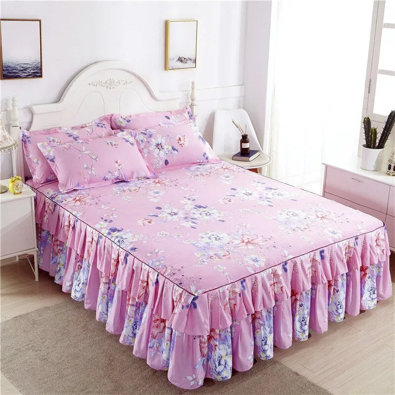 Four Seasons Dustproof Bed Decorations for Queen/King Size