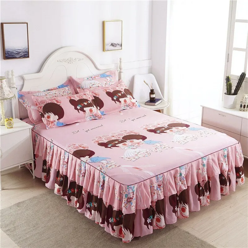 Four Seasons Dustproof Bed Decorations for Queen/King Size