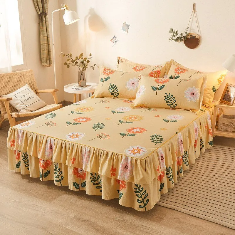 Four Seasons Dustproof Bed Decorations for Queen/King Size
