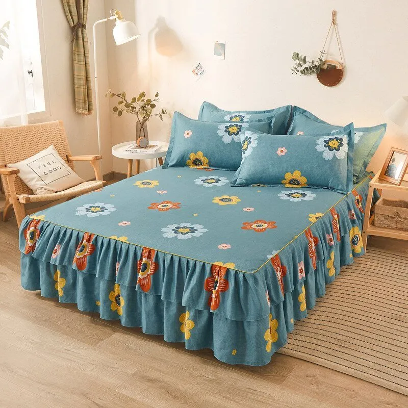 Four Seasons Dustproof Bed Decorations for Queen/King Size