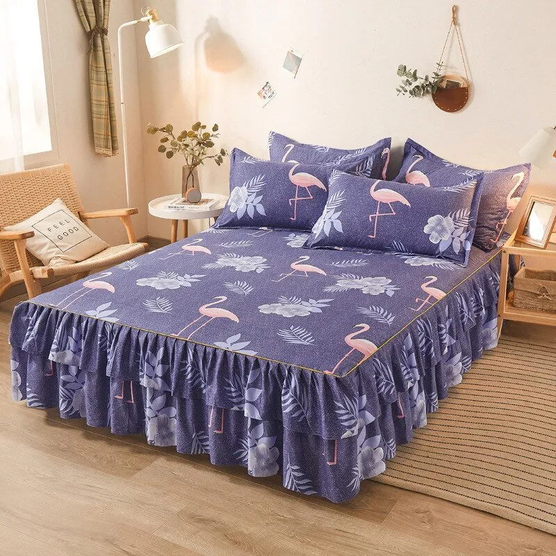Four Seasons Dustproof Bed Decorations for Queen/King Size