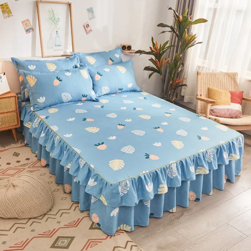 Four Seasons Dustproof Bed Decorations for Queen/King Size