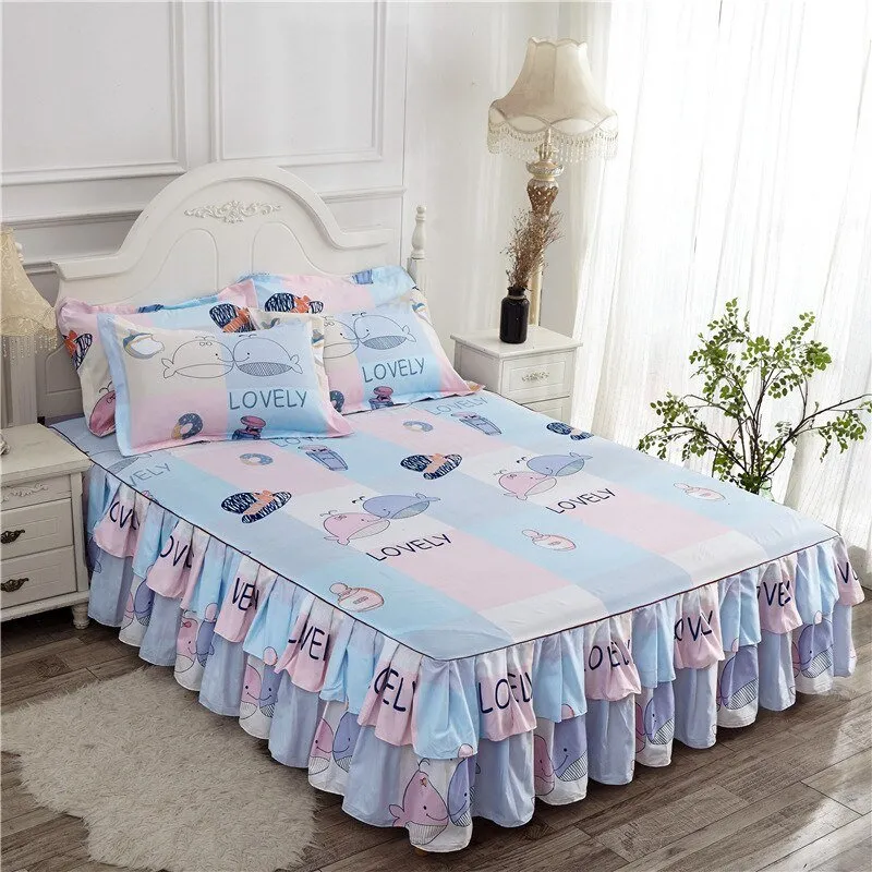 Four Seasons Dustproof Bed Decorations for Queen/King Size