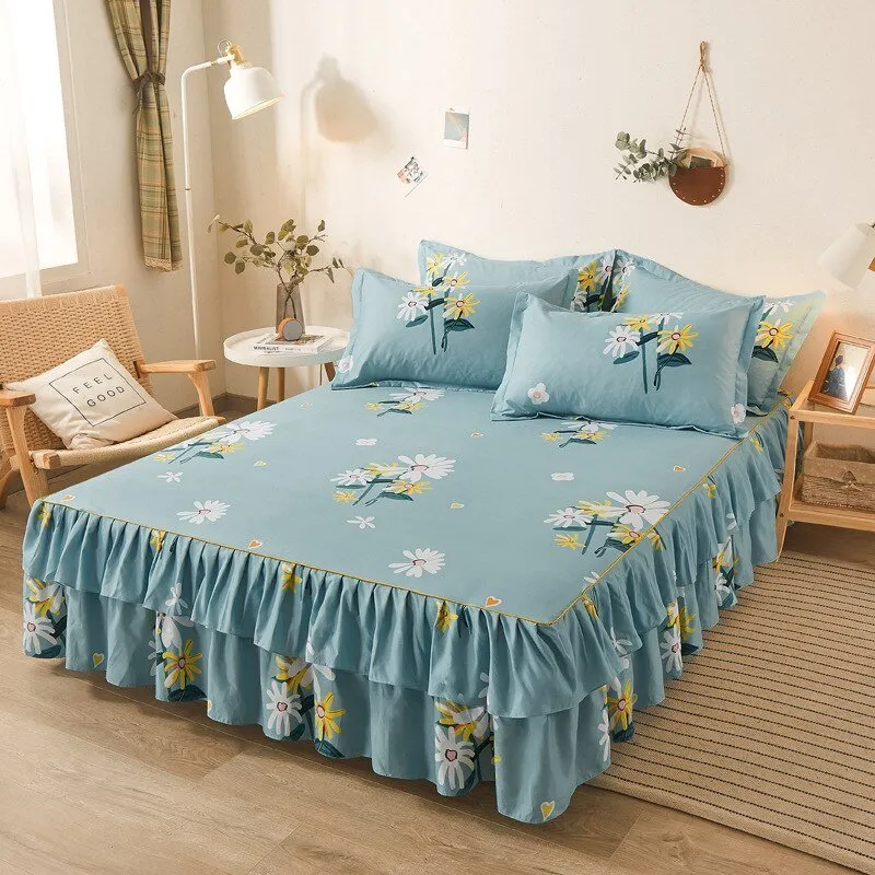 Four Seasons Dustproof Bed Decorations for Queen/King Size