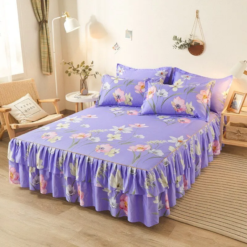 Four Seasons Dustproof Bed Decorations for Queen/King Size