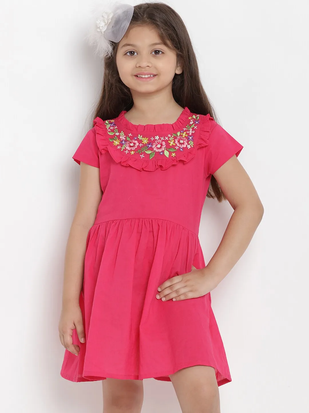 Girls Pink A-Line Dress