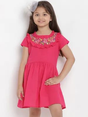 Girls Pink A-Line Dress