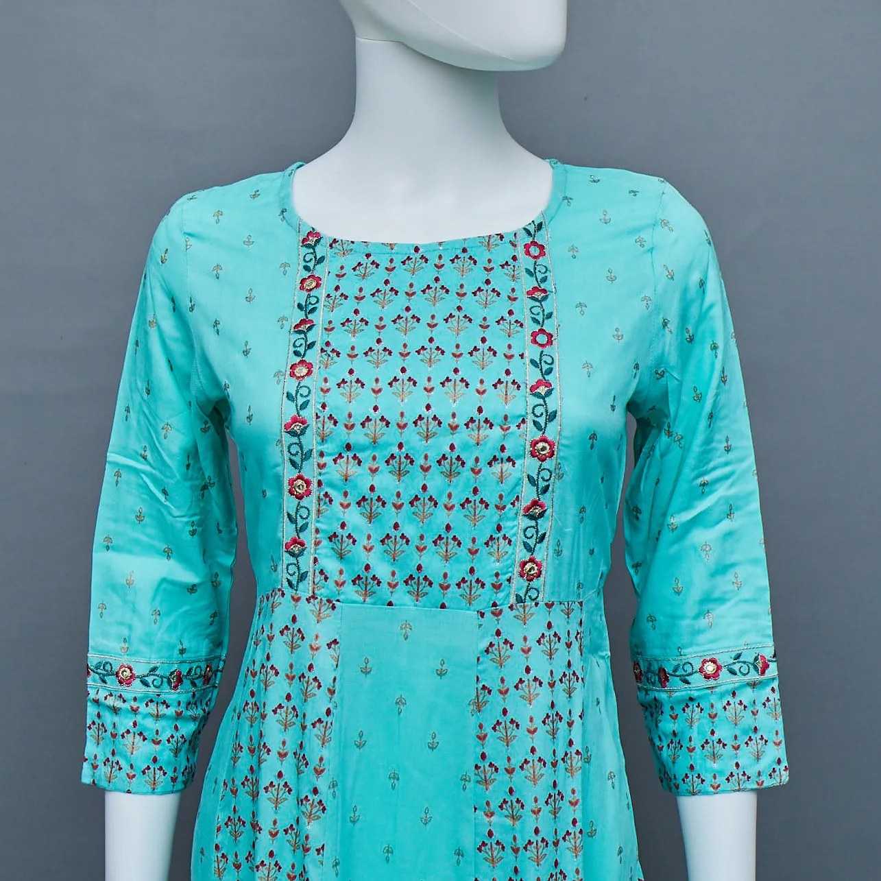 Green A-Line Kurti