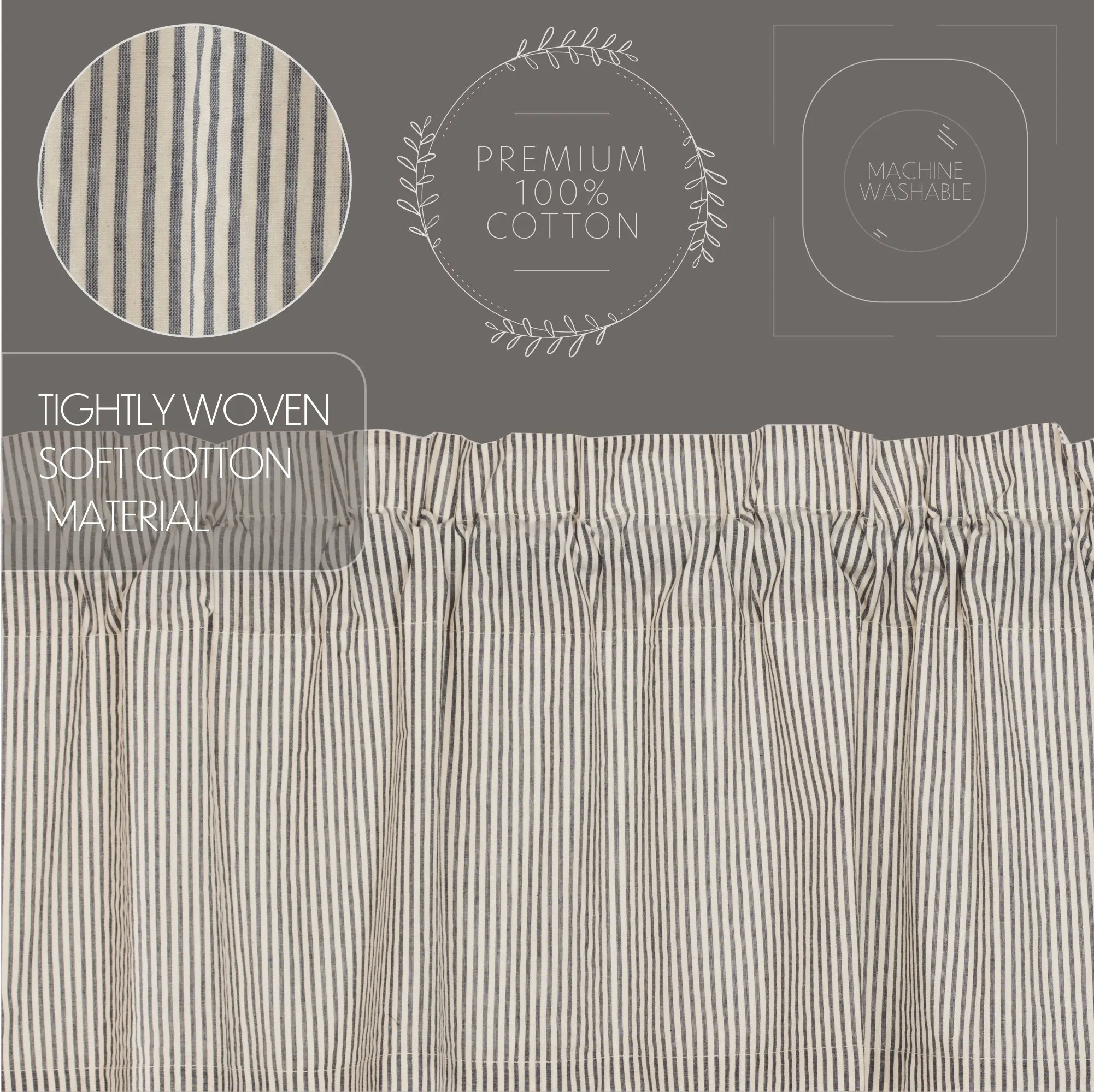 Hatteras Seersucker Blue Ticking Stripe Tier Set of 2