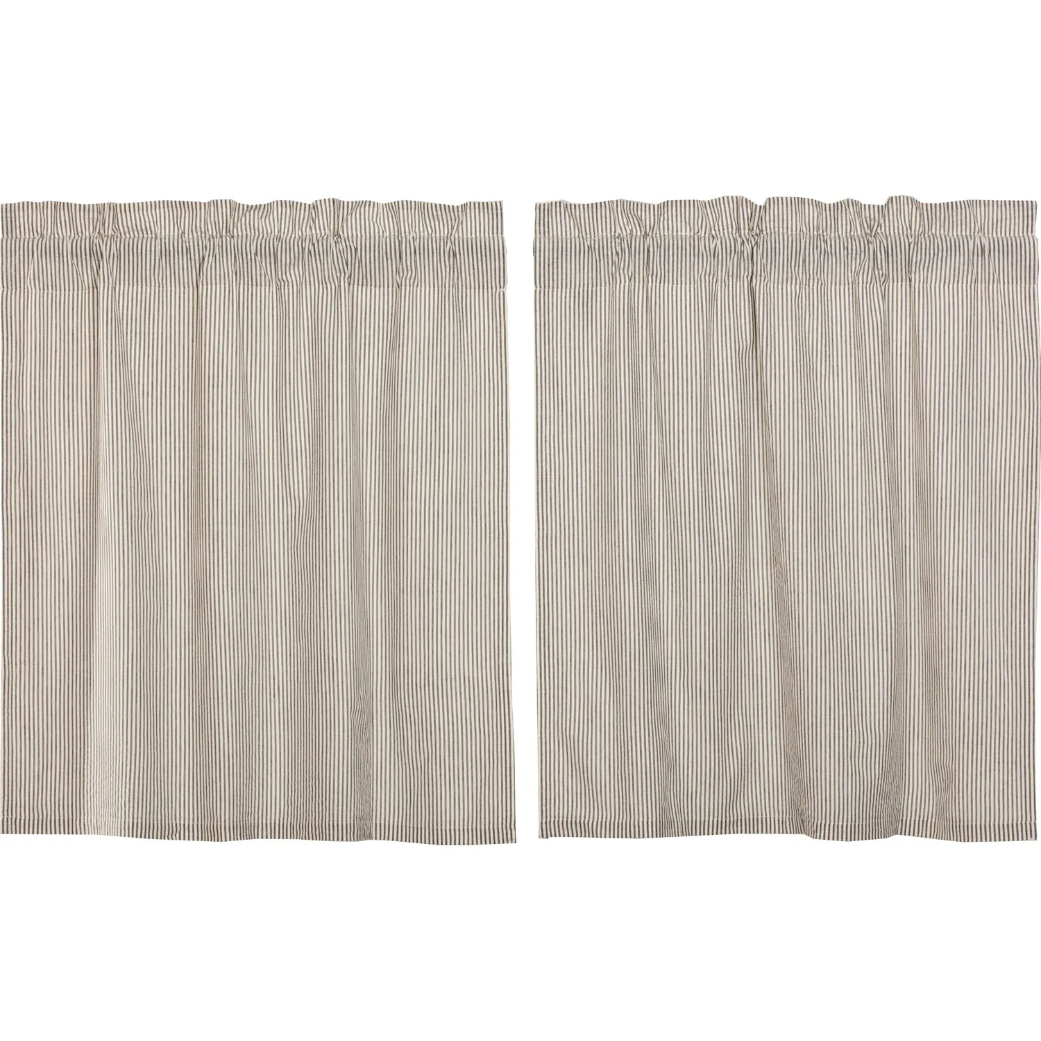 Hatteras Seersucker Blue Ticking Stripe Tier Set of 2