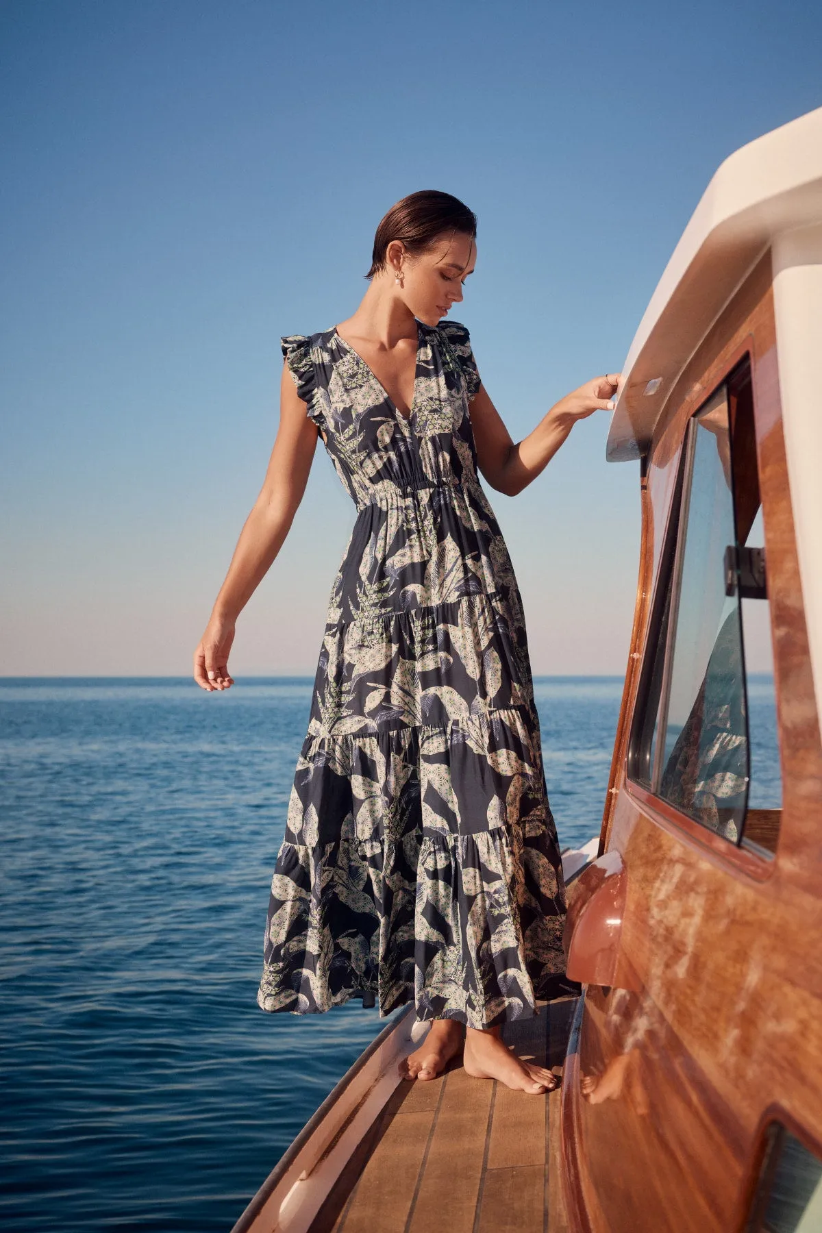 Havana Maxi Dress - Navy Floral
