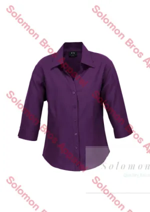 Haven Ladies 3/4 Sleeve Blouse Grape