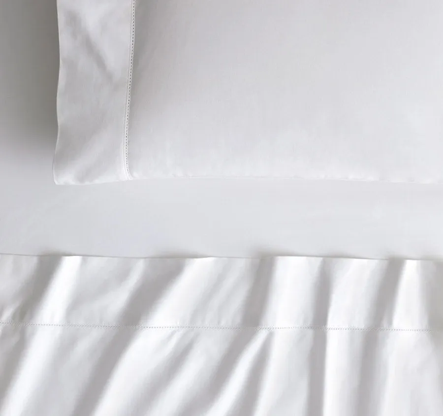 Hotel Luxury 1000THC Cotton Sateen Mega Sheet Set Range Snow