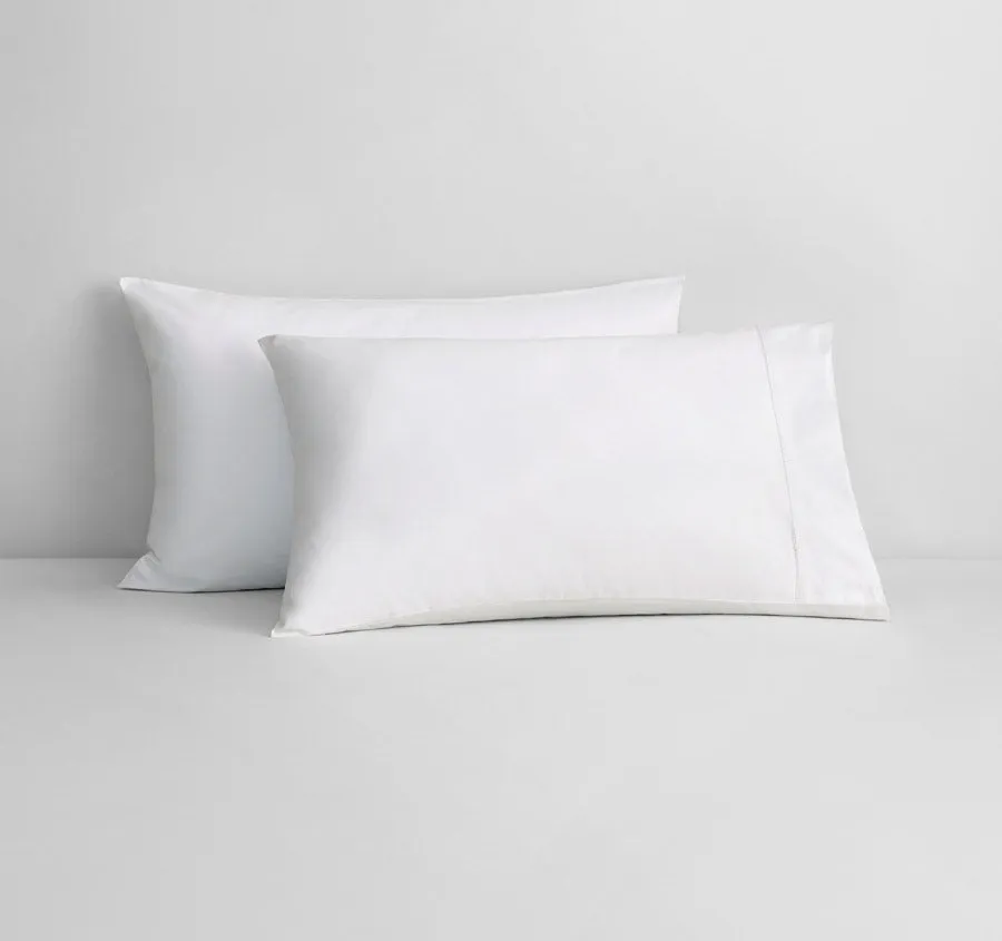 Hotel Luxury 1000THC Cotton Sateen Mega Sheet Set Range Snow