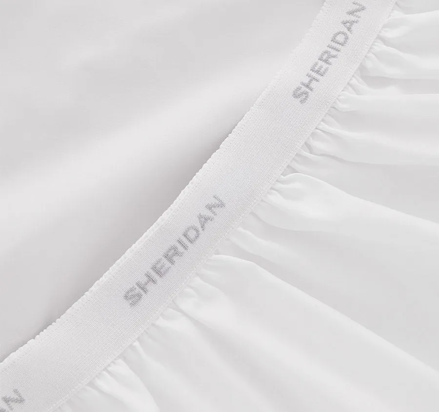 Hotel Luxury 1000THC Cotton Sateen Mega Sheet Set Range Snow