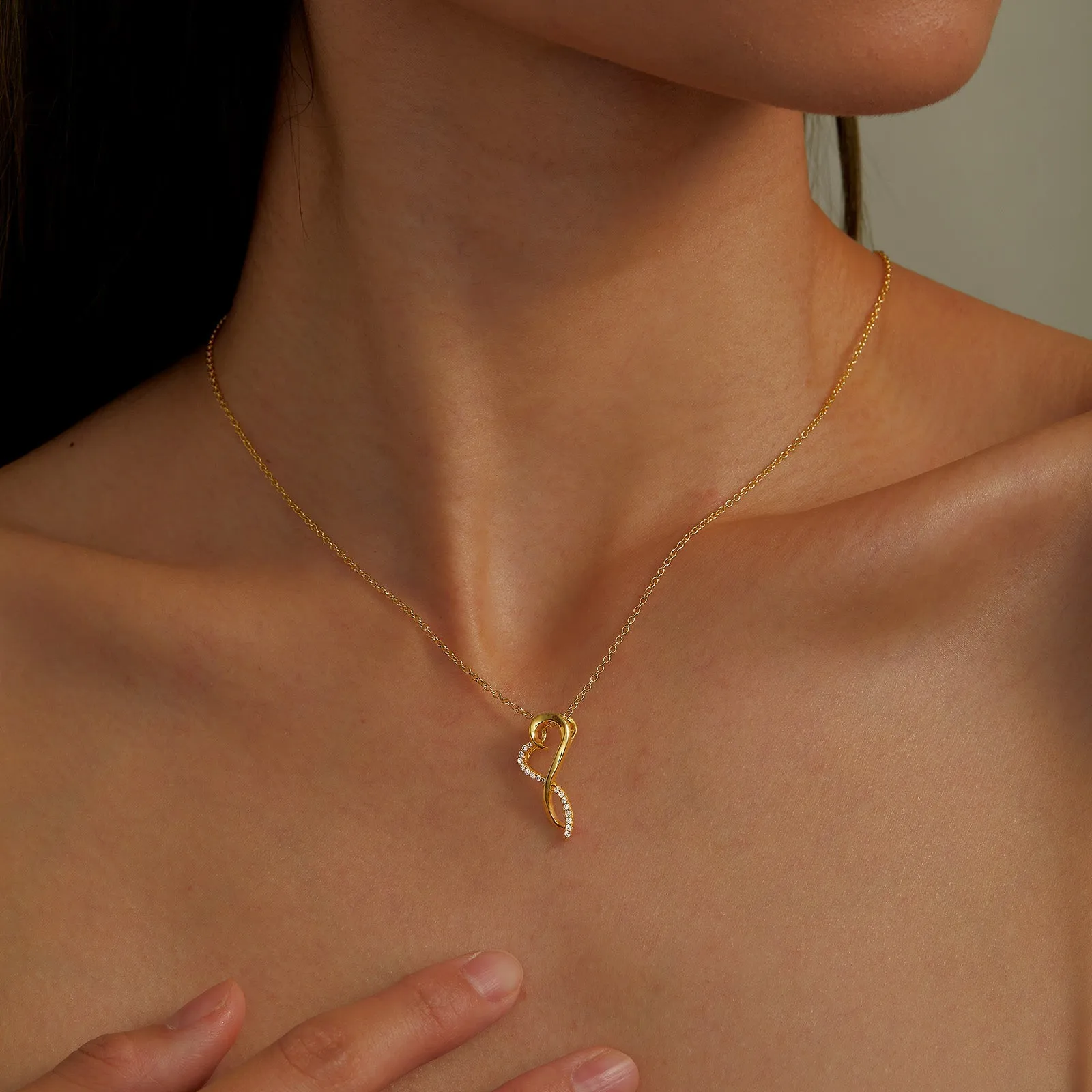 Infinity Heart Pendant Necklace