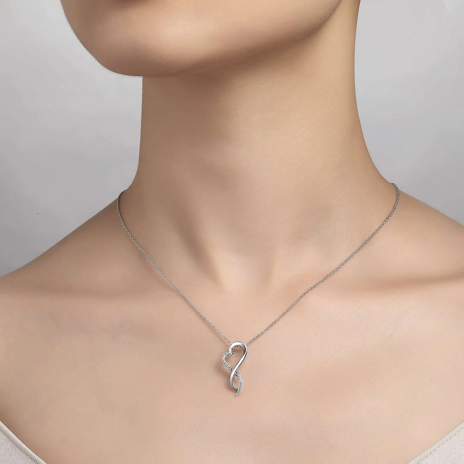 Infinity Heart Pendant Necklace