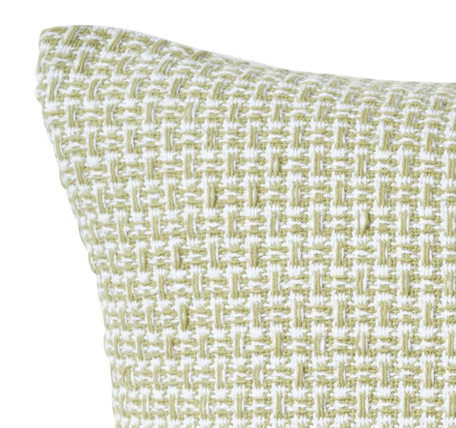 Jacquard Tile 30x50cm Filled Cushion Sage