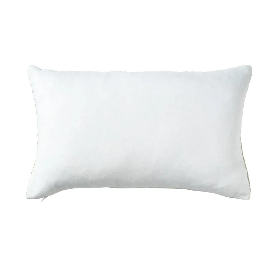 Jacquard Tile 30x50cm Filled Cushion Sage