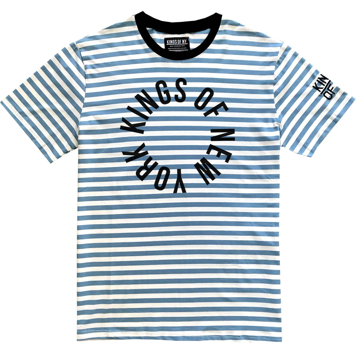 Kings Of NY Circle Logo Striped T-Shirt