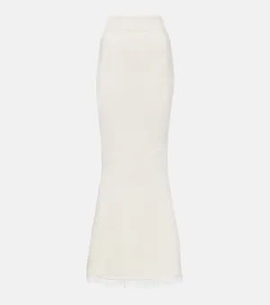 Knit cashmere maxi skirt sofia Lisa Yang, white