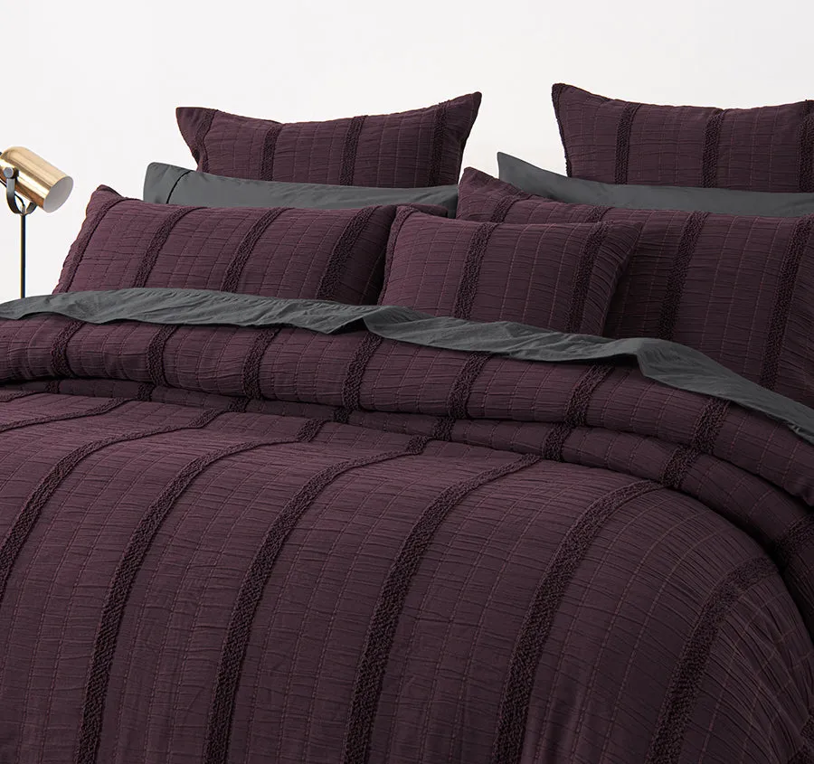 Malua Quilt Cover Set Range Grape