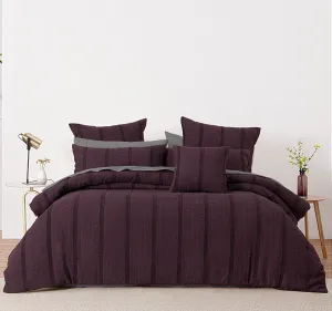 Malua Quilt Cover Set Range Grape