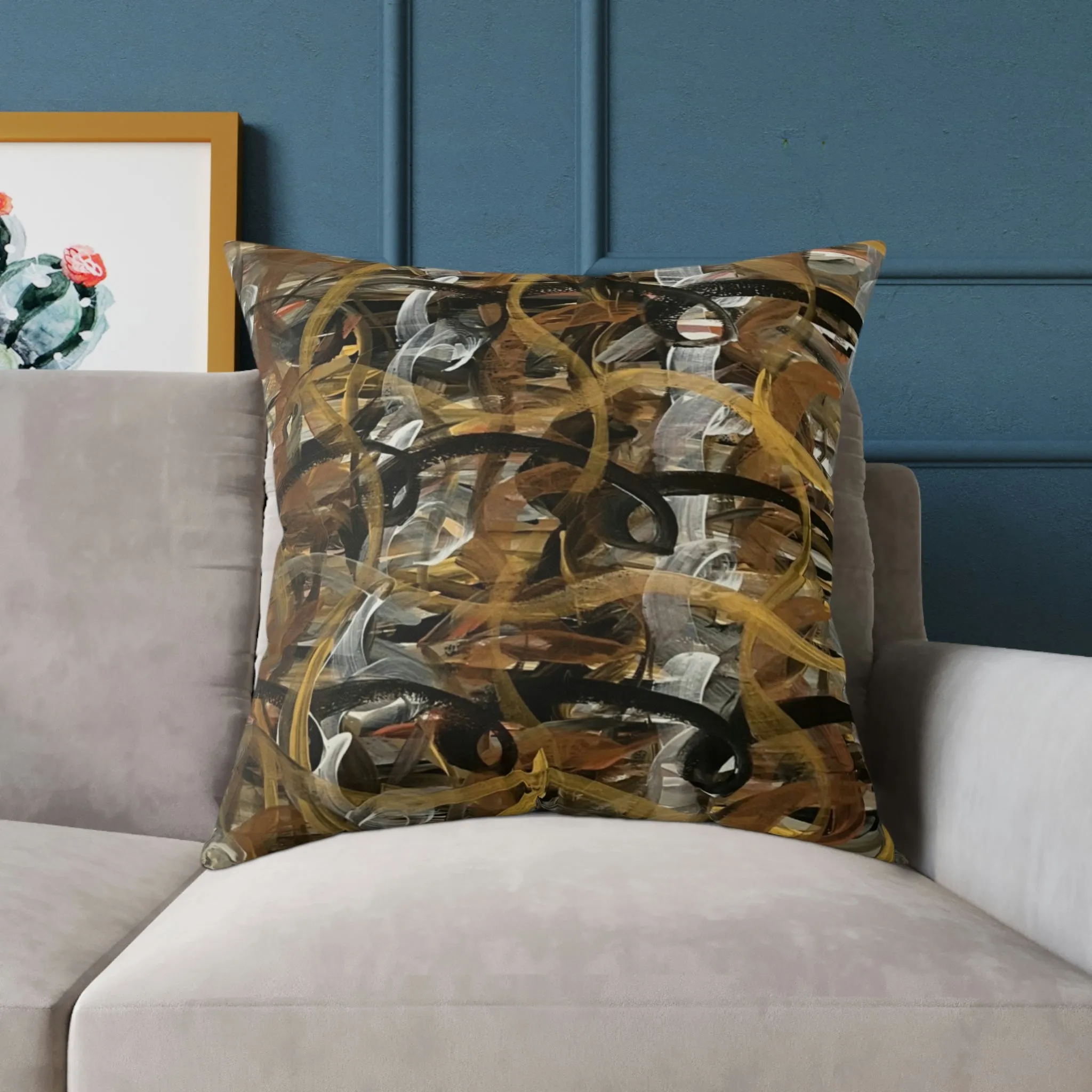 Metallic Loops Spun Polyester Pillow