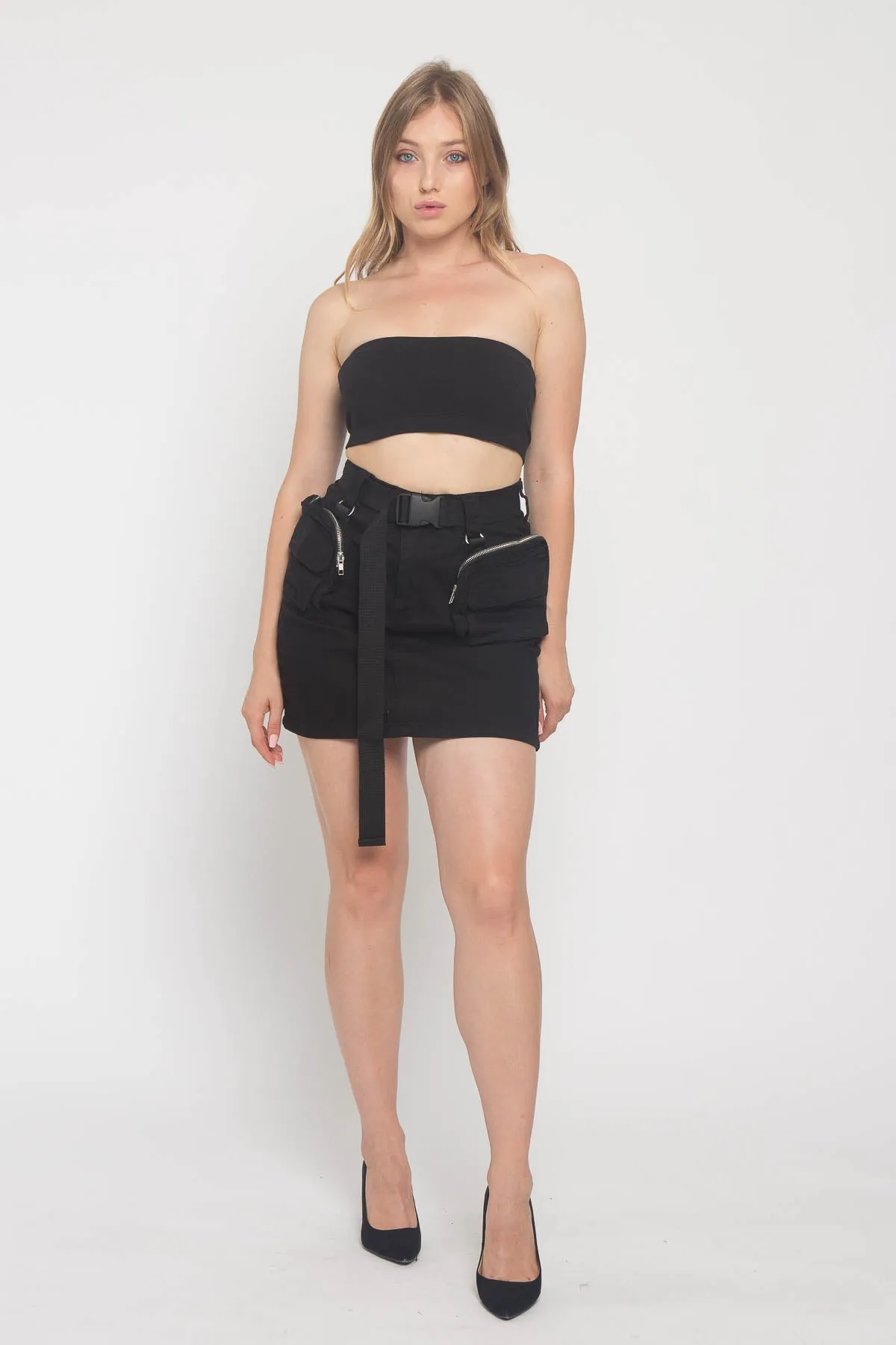 Military Style Utility Pocket Skirt