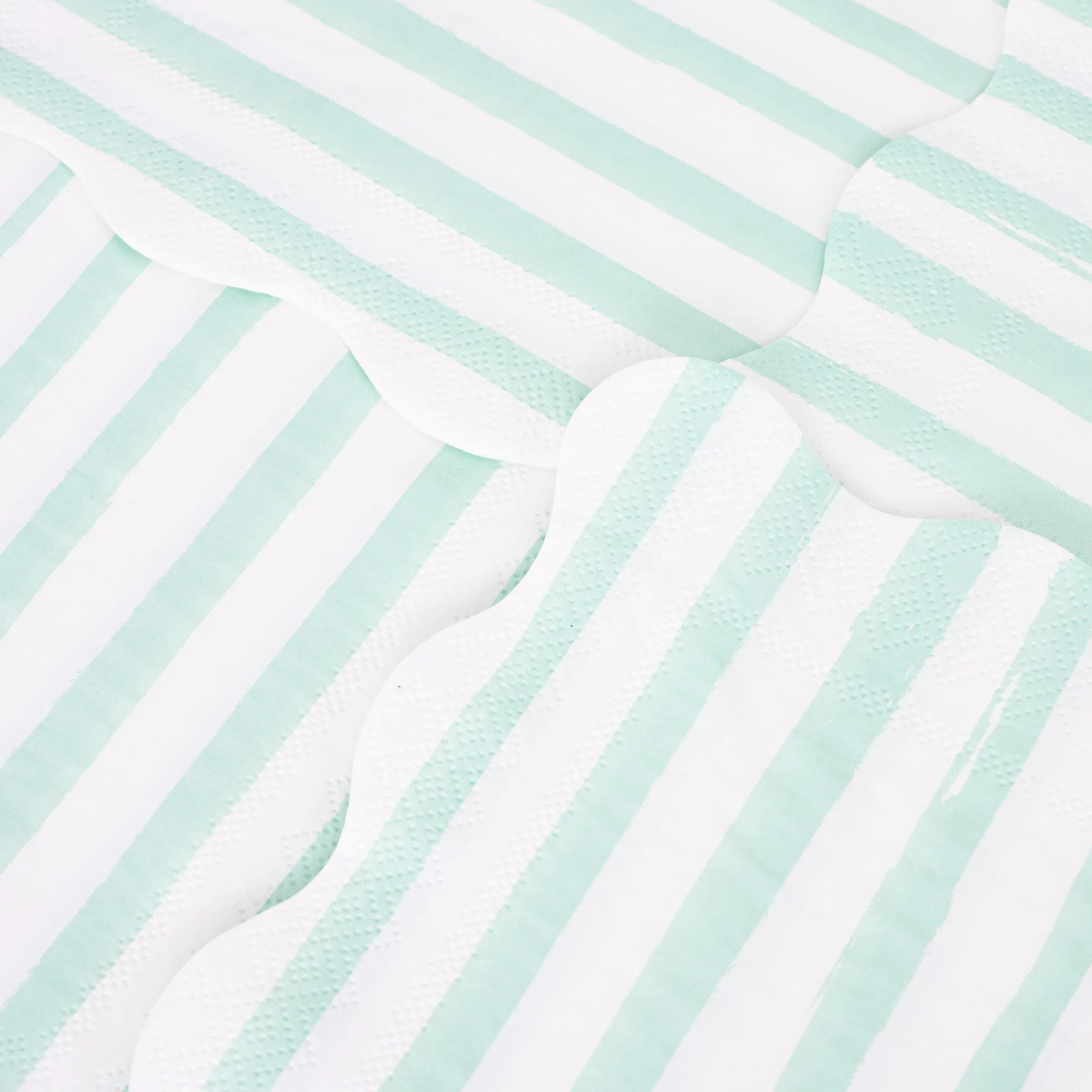 Mint Stripe Large Napkins (x 16)