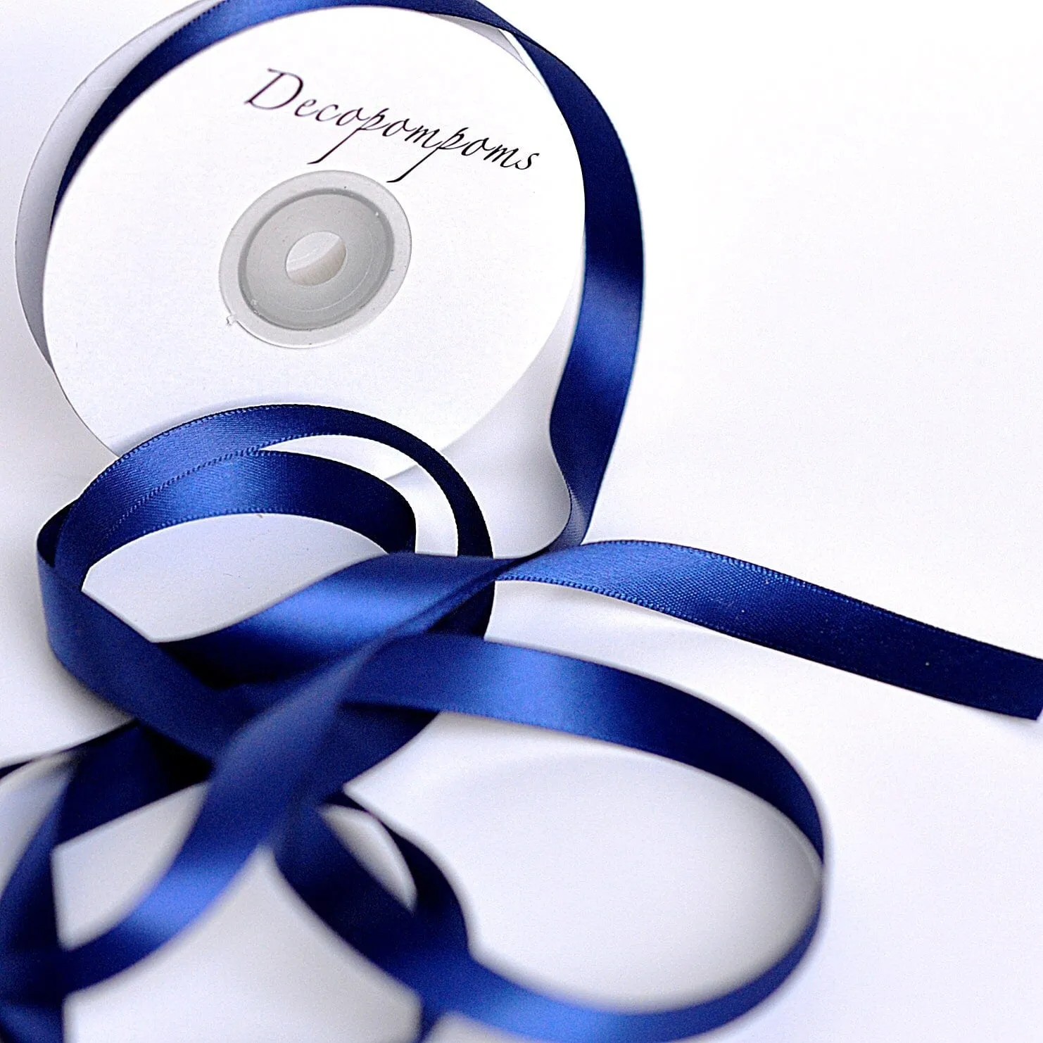 Navy blue double sided satin ribbon full roll 25m 6 / 12 mm dark blue Gift Wrap ribbon midnight blue Ribbon Gift Ribbon Decoration Wrapping
