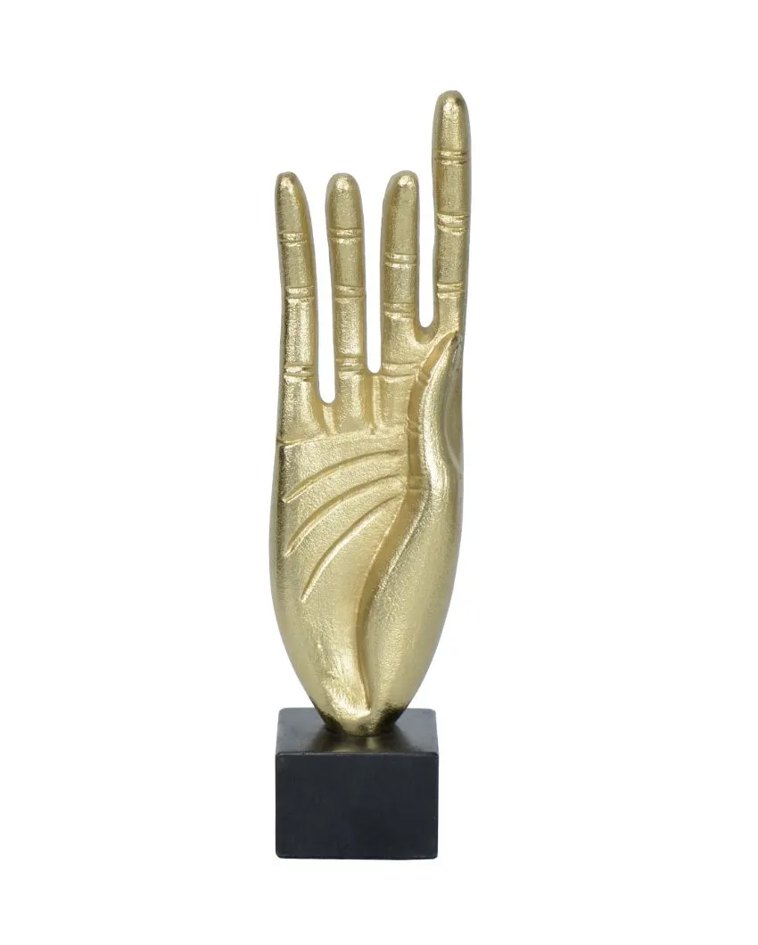 Palma Hand Gold Decor Sculpture | 4 x 3 x 14 inches